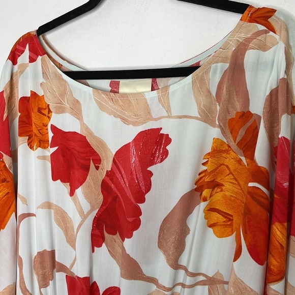 𝅺ANTHROPOLOGIE Maeve Gemma floral ribbed cuffs midi dress - Picture 6 of 12